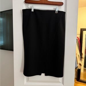 LOFT Black Pencil Skirt with Wrap Detail